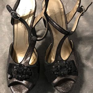 Black/ gold high heels